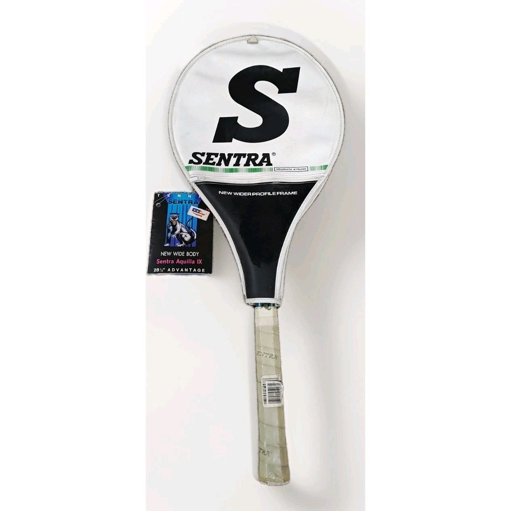 Vintage Sentra Aquilla IX Wide‎ Tennis Racket 4 3/8 Grip With Original Bag! NWT